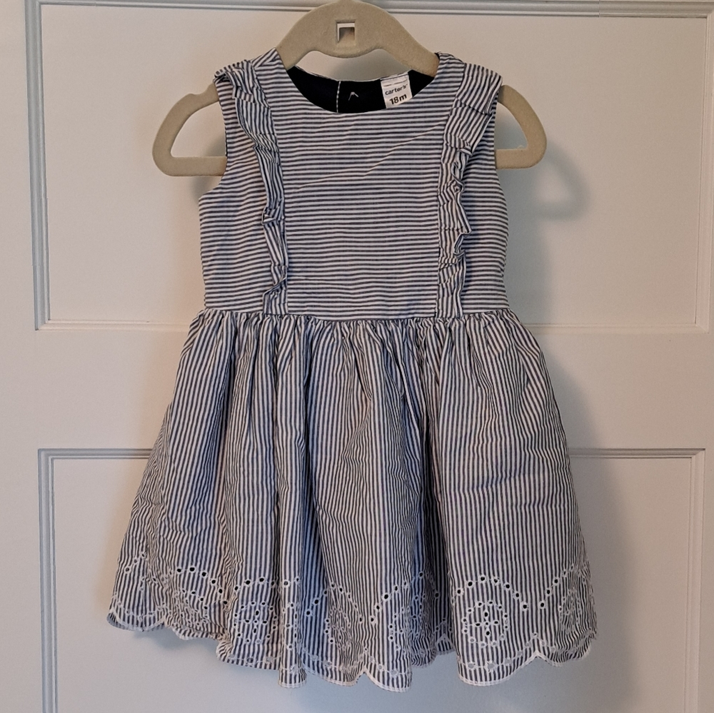 Striped special occasion dress